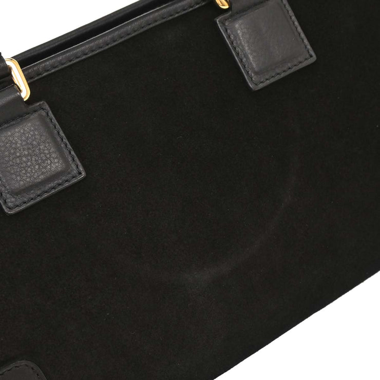 Loewe Black Suede Leather Amazona 28 Handbag 051403 196182