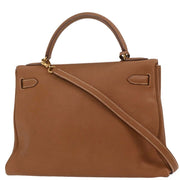 Hermes Gold Togo Kelly 32 Retourne 2way Handbag  Square:C 11F 196186