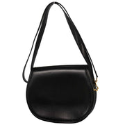 Hermes Black Box Calf Double H Shoulder Bag 196188