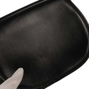 Hermes Black Box Calf Double H Shoulder Bag 196188