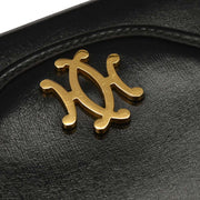 Hermes Black Box Calf Double H Shoulder Bag 196188