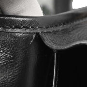 Hermes Black Box Calf Double H Shoulder Bag 196188