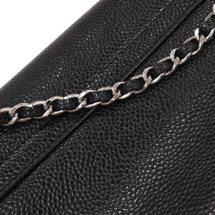 Chanel Black Calfskin Half-Moon WOC Wallet On Chain 196189