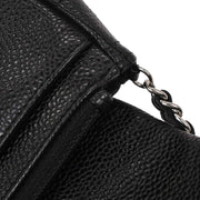Chanel Black Calfskin Half-Moon WOC Wallet On Chain 196189