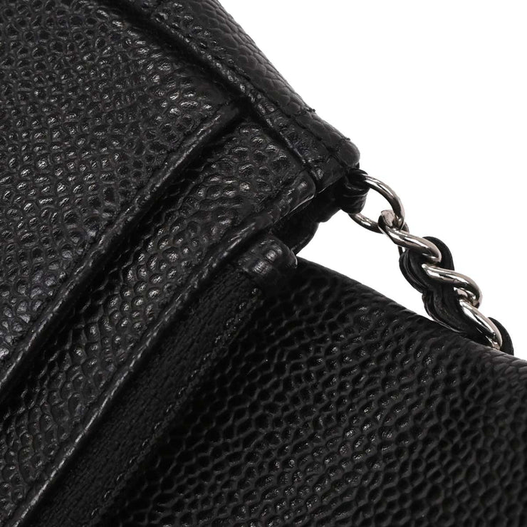 Chanel Black Calfskin Half-Moon WOC Wallet On Chain 196189