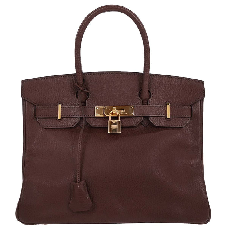 Hermes Marron Ardennes Birkin 30 Handbag  Square:D28 196191