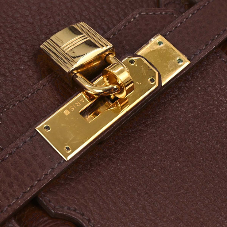 Hermes Marron Ardennes Birkin 30 Handbag  Square:D28 196191