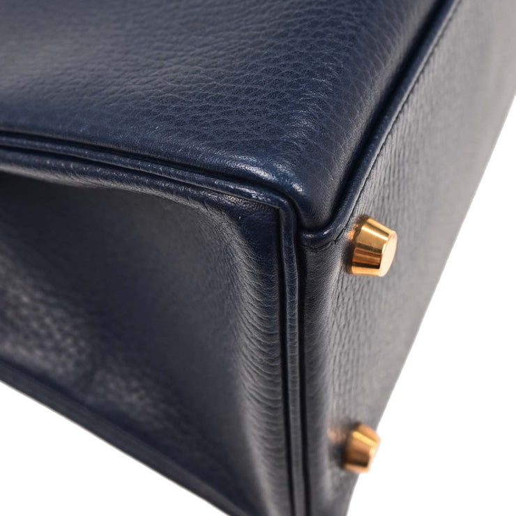 Hermes Blue Indigo Ardennes Kelly 32 Retourne 2way Handbag  Circle:Y 5C 196195