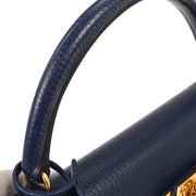 Hermes Blue Indigo Ardennes Kelly 32 Retourne 2way Handbag  Circle:Y 5C 196195