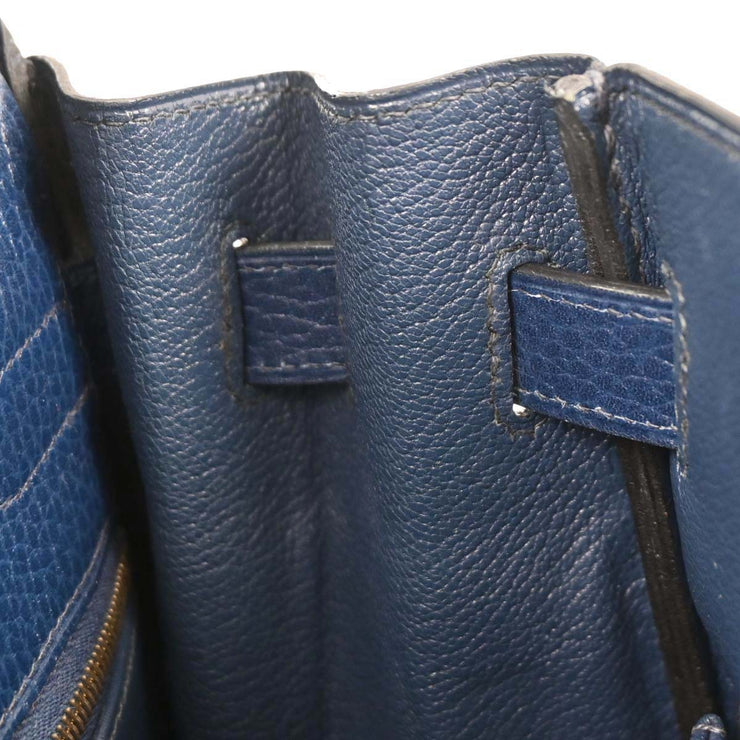 Hermes Blue Indigo Ardennes Kelly 32 Retourne 2way Handbag  Circle:Y 5C 196195