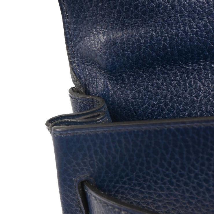 Hermes Blue Indigo Ardennes Kelly 32 Retourne 2way Handbag  Circle:Y 5C 196195