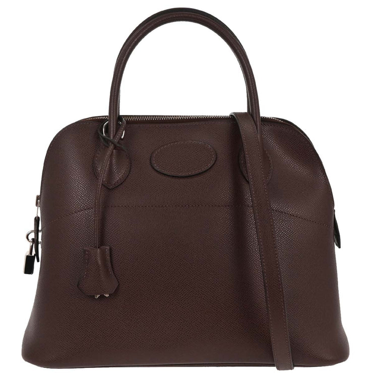 Hermes Chocolat Epsom Bolide 31 2way Handbag  Square:K U.20 196198