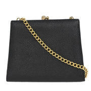 Salvatore Ferragamo Black Vara Bow Chain Shoulder Bag 223054 196203