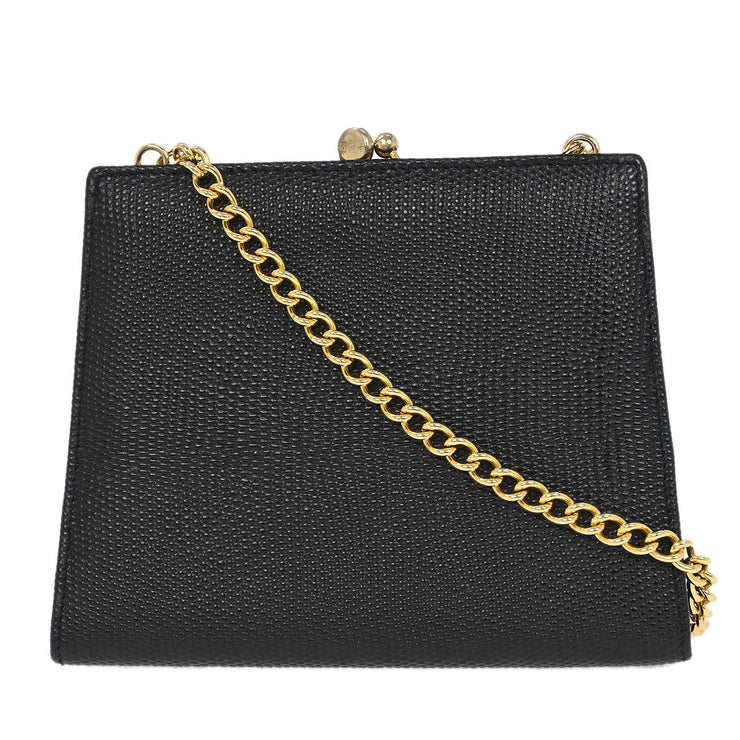 Salvatore Ferragamo Black Vara Bow Chain Shoulder Bag 223054 196203