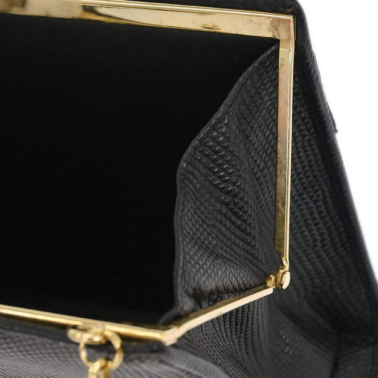 Salvatore Ferragamo Black Vara Bow Chain Shoulder Bag 223054 196203