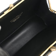 Salvatore Ferragamo Black Vara Bow Chain Shoulder Bag 223054 196203