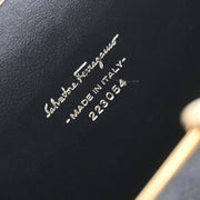 Salvatore Ferragamo Black Vara Bow Chain Shoulder Bag 223054 196203