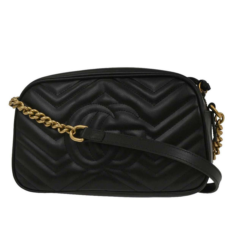 Gucci Black GG Marmont Small Camera Bag 447632.486628 196212