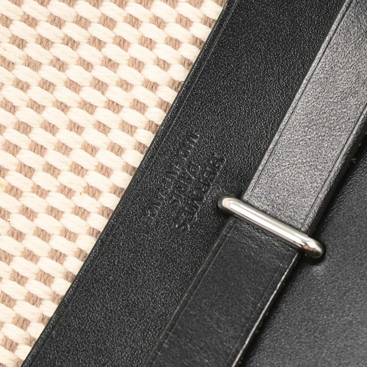Hermes Beige Black Toile GM Officier Herbag TPM 2 in 1 Shoulder Bag C Square:H 196217