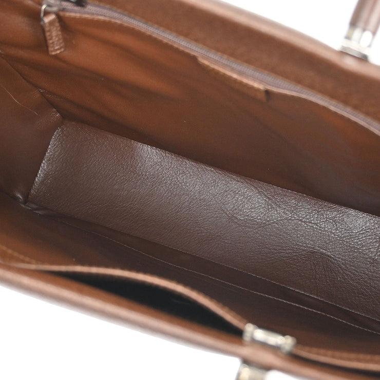 Gucci Brown Pigskin Bamboo Tote Bag 002.1034 200047 196218