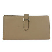 Hermes Gris Tourterelle Mysore Bearn Soufre Bifold Long Wallet  Square:O17V 196223