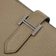 Hermes Gris Tourterelle Mysore Bearn Soufre Bifold Long Wallet  Square:O17V 196223
