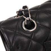 Chanel Black Lambskin Medium Classic Double Flap Shoulder Bag 196225