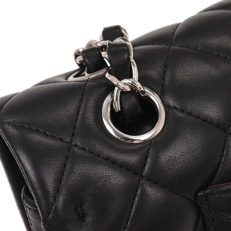 Chanel Black Lambskin Medium Classic Double Flap Shoulder Bag 196225