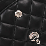 Chanel Black Lambskin Medium Classic Double Flap Shoulder Bag 196225