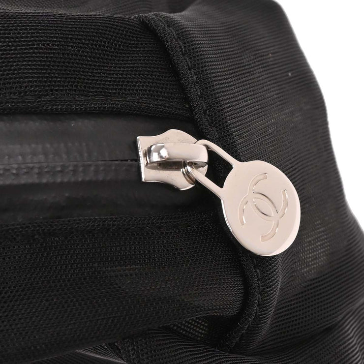 Chanel Black Mesh Body Bag Bum Bag 196233