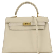 Hermes Parchemin Swift Mini Kelly 15 2way Sellier Handbag 196238