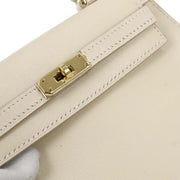 Hermes Parchemin Swift Mini Kelly 15 2way Sellier Handbag 196238