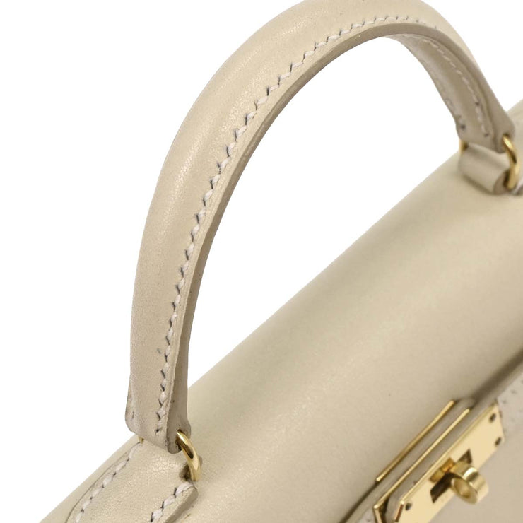 Hermes Parchemin Swift Mini Kelly 15 2way Sellier Handbag 196238