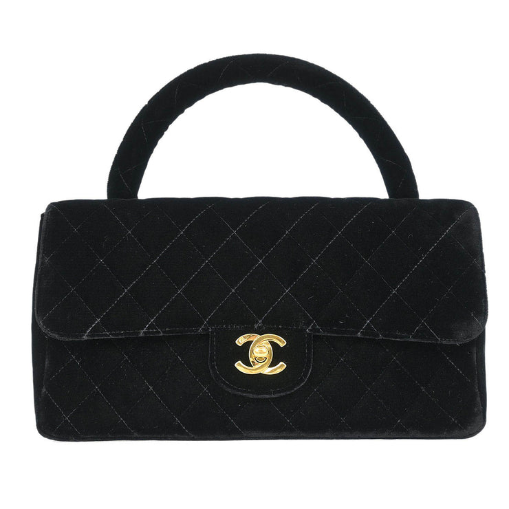 Chanel Black Velvet Handbag 196240