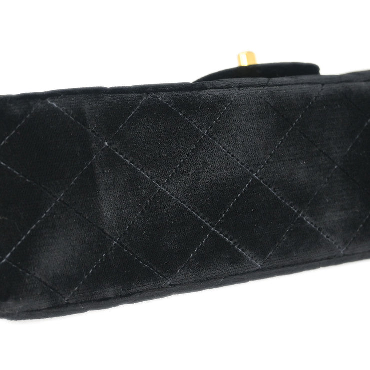 Chanel Black Velvet Handbag 196240