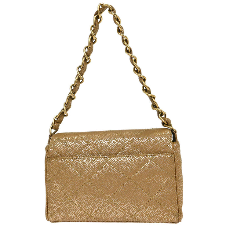 Chanel Beige Calfskin Handbag 196241