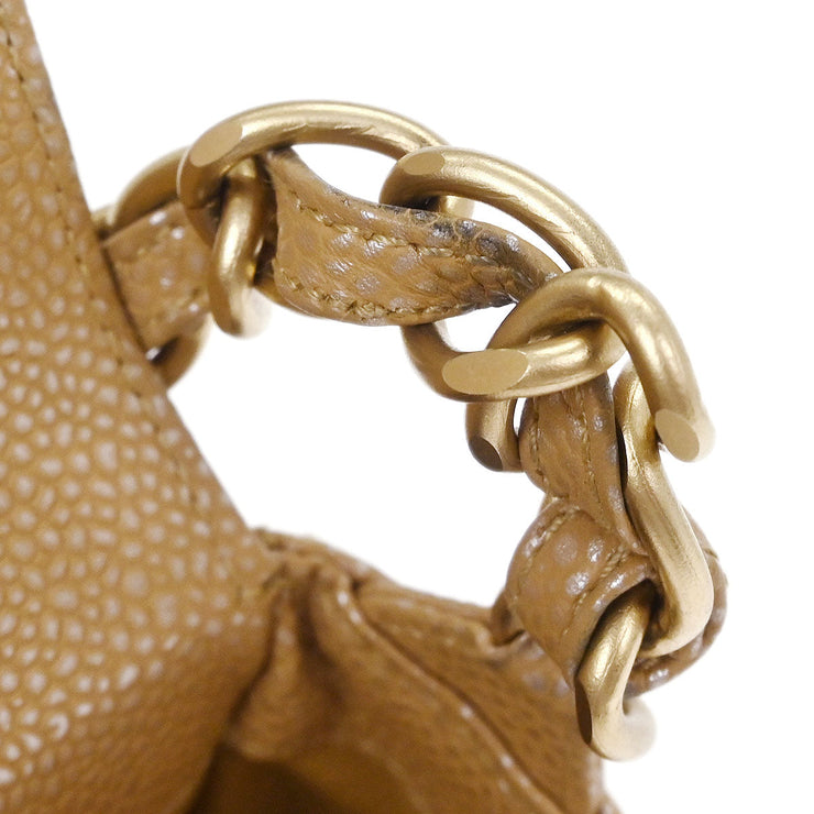 Chanel Beige Calfskin Handbag 196241