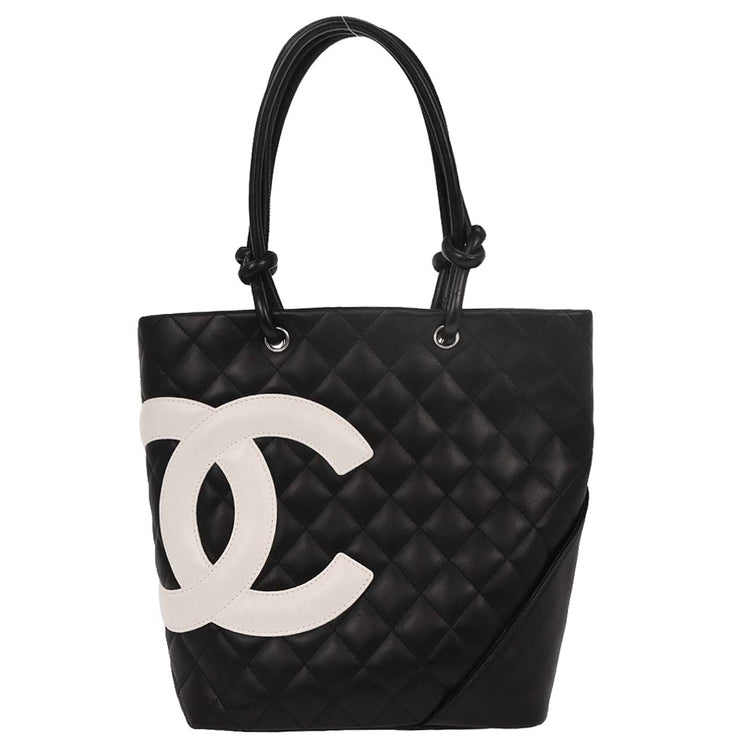 Chanel Black Calfskin Cambon Ligne Tote Handbag 196242