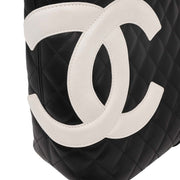 Chanel Black Calfskin Cambon Ligne Tote Handbag 196242