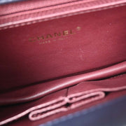 Chanel Navy Calfskin Chevron Shoulder Bag 196244
