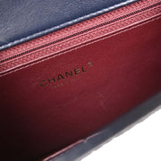 Chanel Navy Calfskin Chevron Shoulder Bag 196244