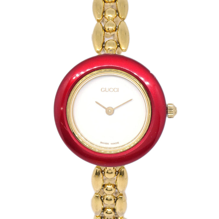 Gucci 11/12.2 Change Bezel Chameleon Quartz Watch SS 196258