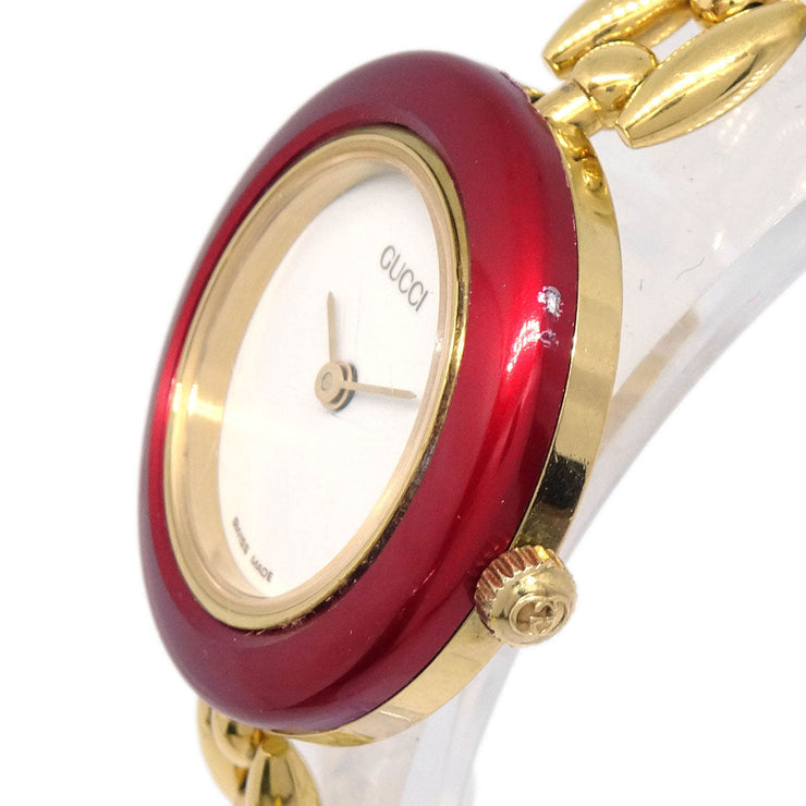 Gucci 11/12.2 Change Bezel Chameleon Quartz Watch SS 196258