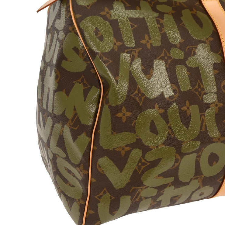 Louis Vuitton Khaki Monogram Graffiti Keepall 50 Duffle Bag M92196 FL0041 196272