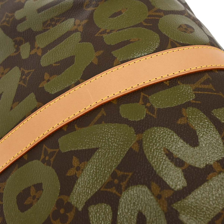 Louis Vuitton Khaki Monogram Graffiti Keepall 50 Duffle Bag M92196 FL0041 196272