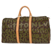 Louis Vuitton Khaki Monogram Graffiti Keepall 50 Duffle Bag M92196 FL0031 196273