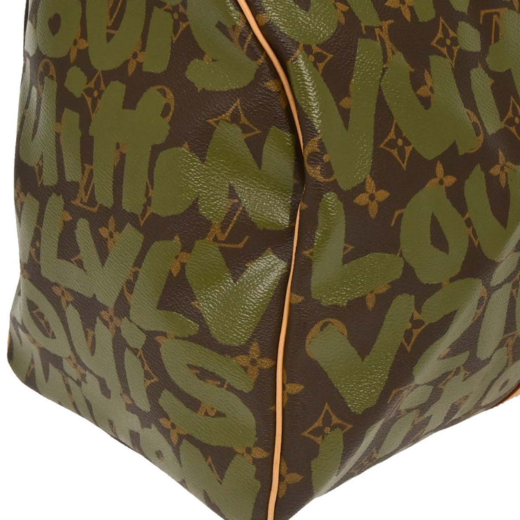Louis Vuitton Khaki Monogram Graffiti Keepall 50 Duffle Bag M92196 FL0031 196273