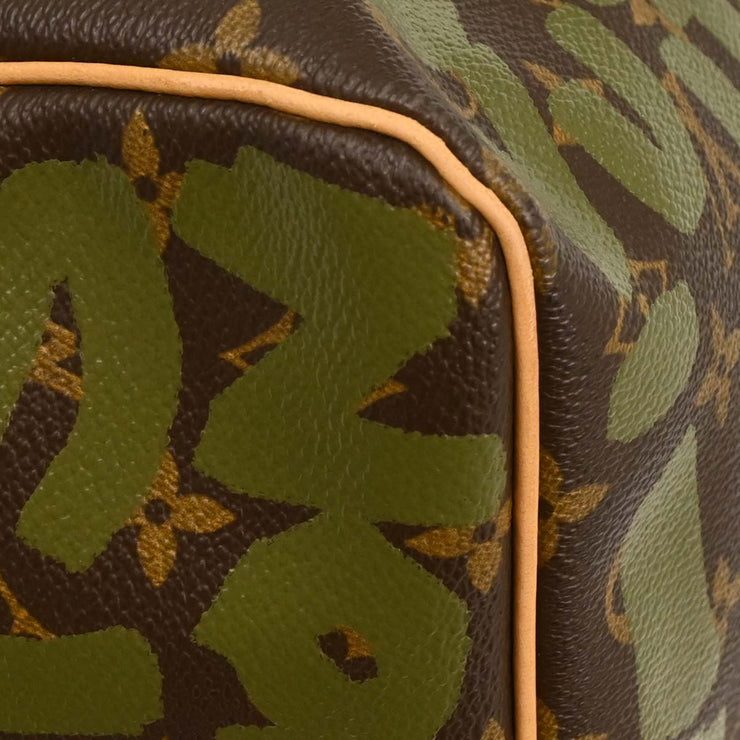 Louis Vuitton Khaki Monogram Graffiti Keepall 50 Duffle Bag M92196 FL0031 196273