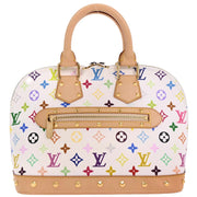 Louis Vuitton White Monogram Multicolor Alma Handbag M92647 FL0043 196274
