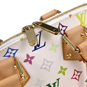 Louis Vuitton White Monogram Multicolor Alma Handbag M92647 FL0043 196274